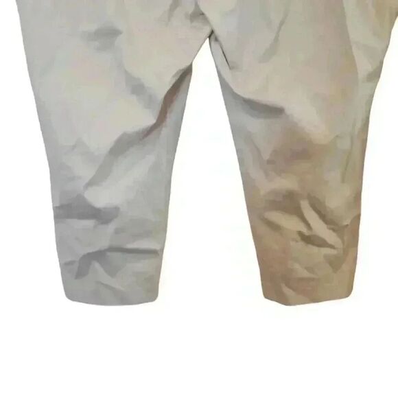 Talbots Women's Stone Ivory Cotton/Spandex Slim Leg Crop Length Sits at Waist Pe - Picture 5 of 14